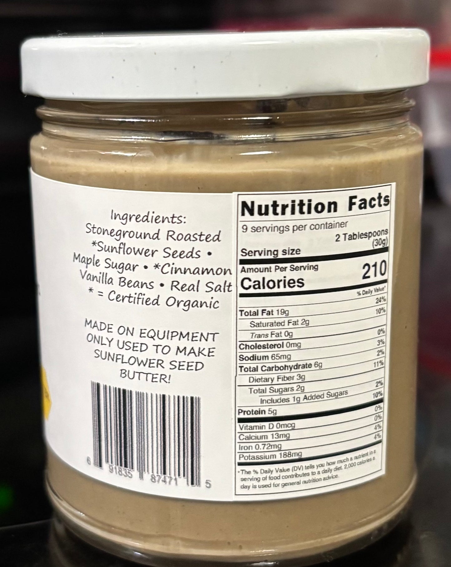 Redhook Dreams Maple Sunflower Seed Butter