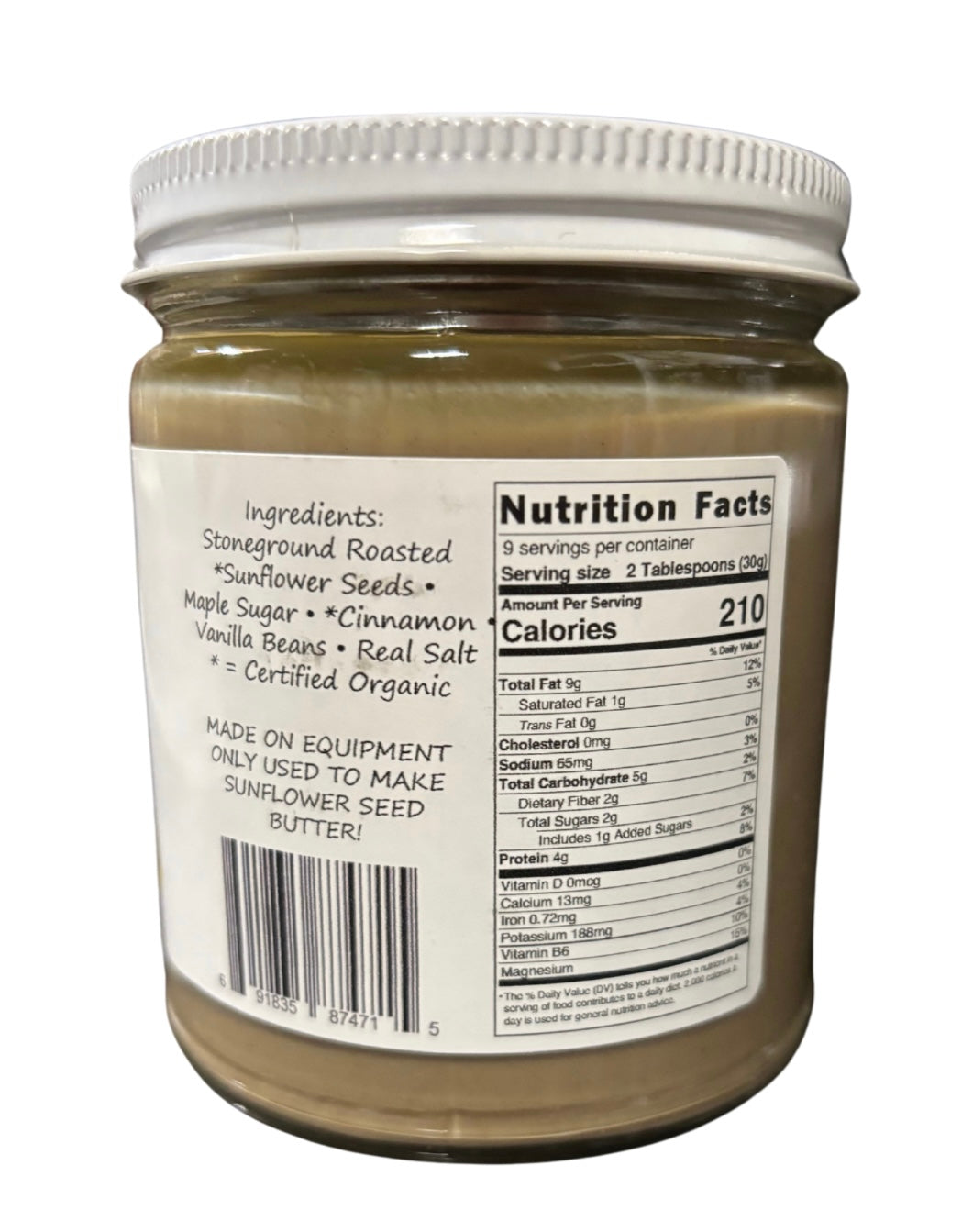 Redhook Dreams Maple Sunflower Seed Butter